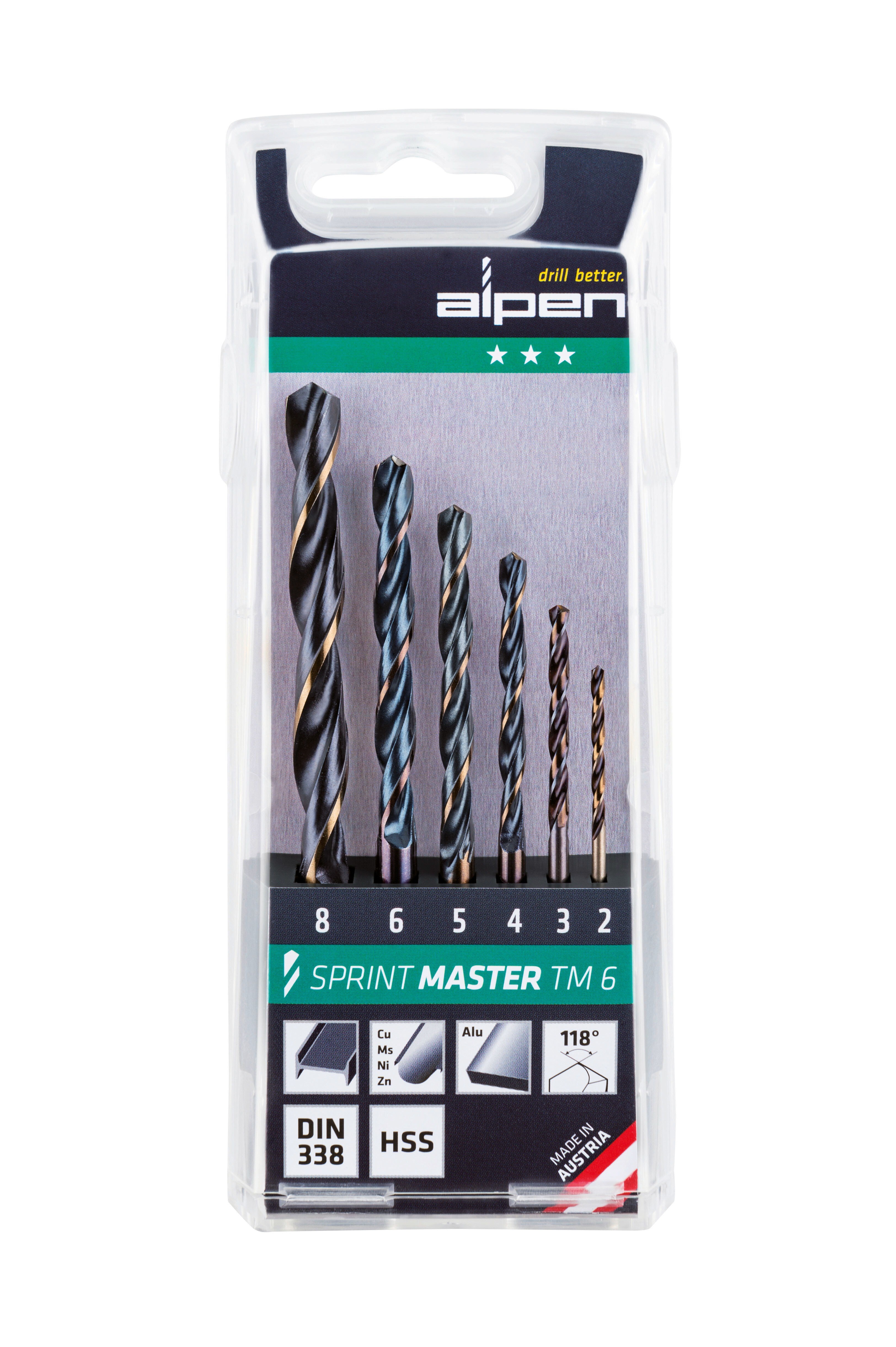 Sprint Master, HSS Spiralbohrer, kurz, DIN 338 RN, SET