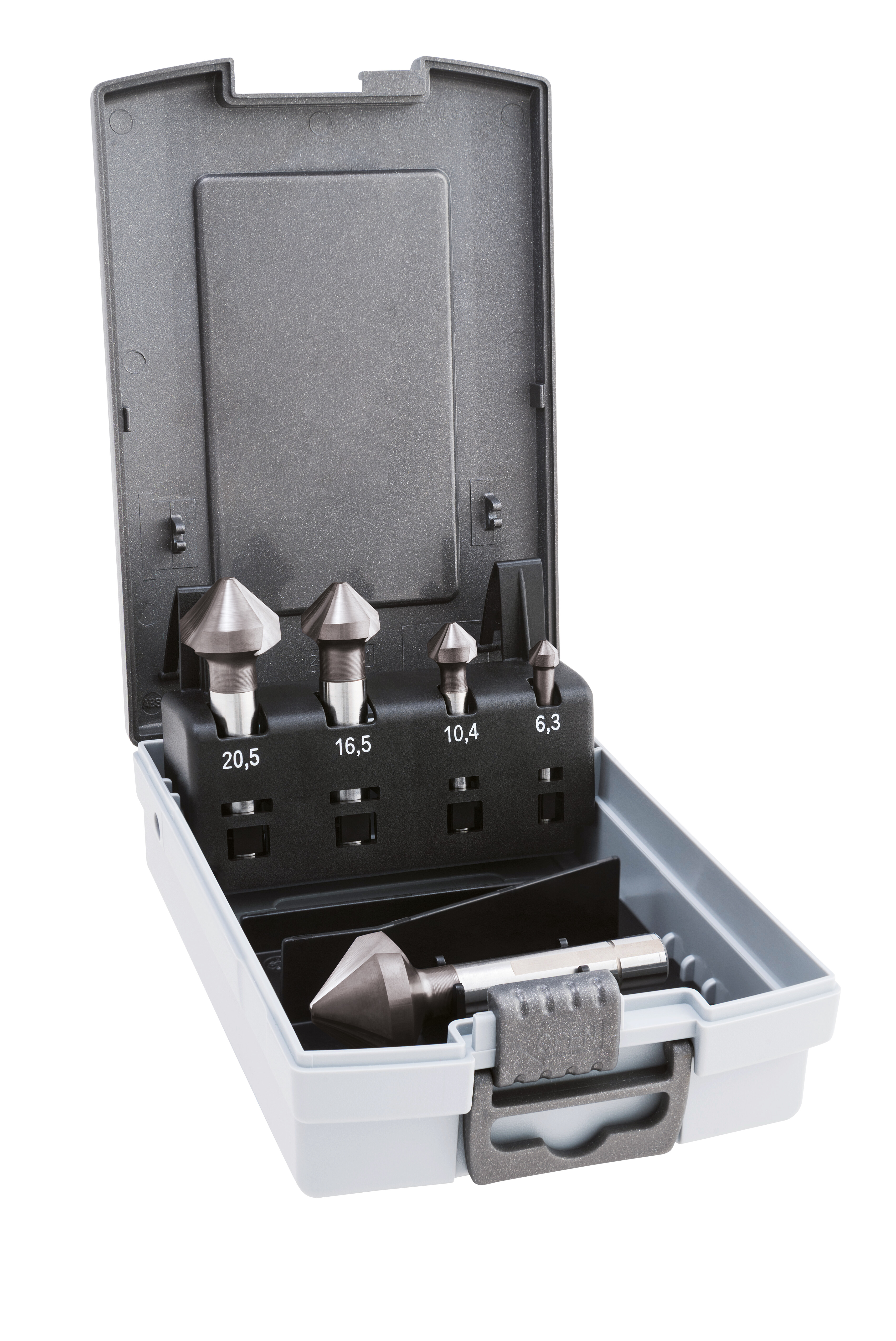 HSS-Co Kegelsenker, 3-Flächenschaft, ungleiche Teilung, DIN 335 C, 90°, SET