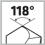 118 ° Kegelmantelanschliff