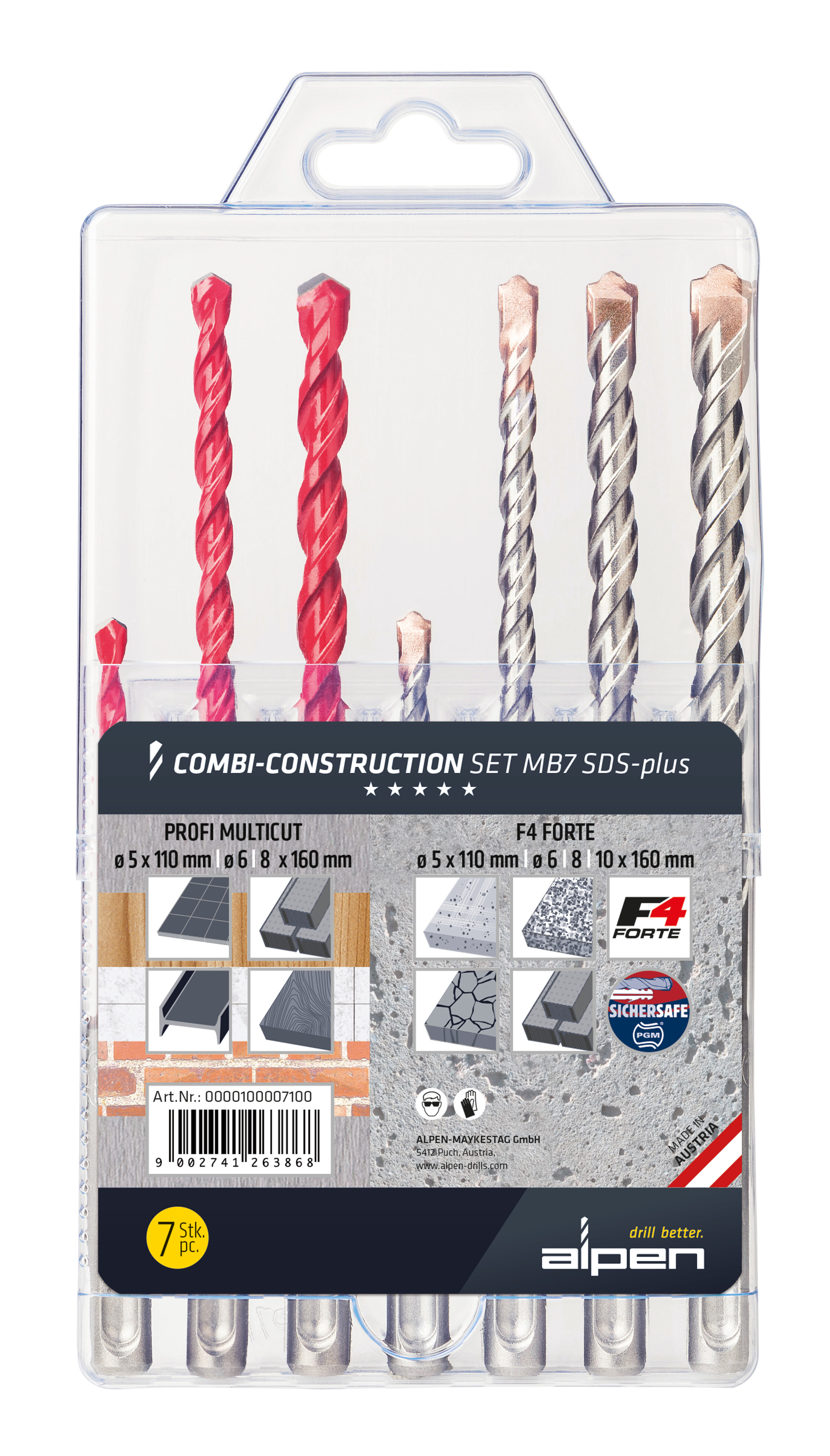 Combi Baust.Set SDS-plus MB7