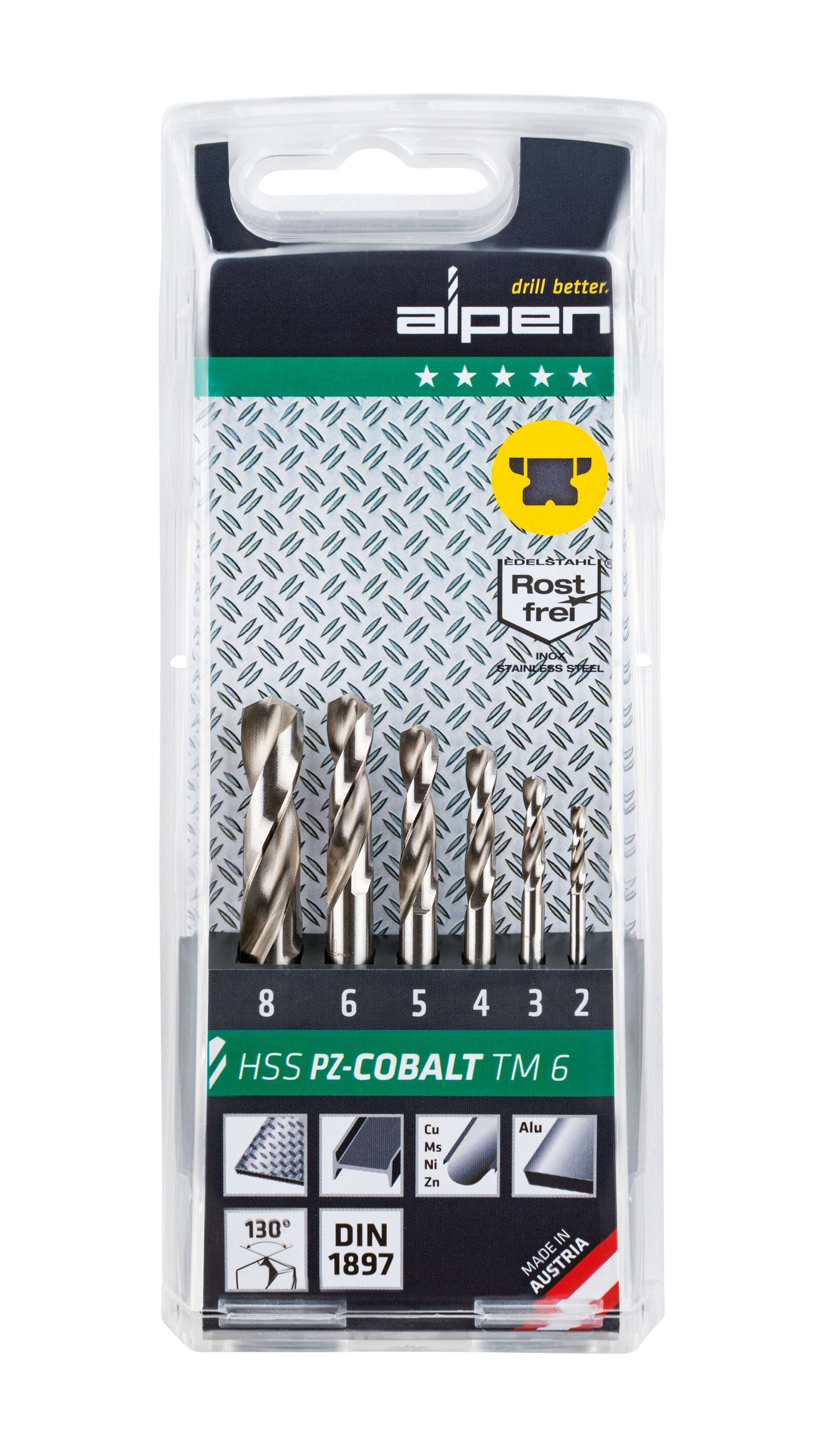 HSS-Co Spiralbohrer, extra kurz, DIN 1897 PZ - SET