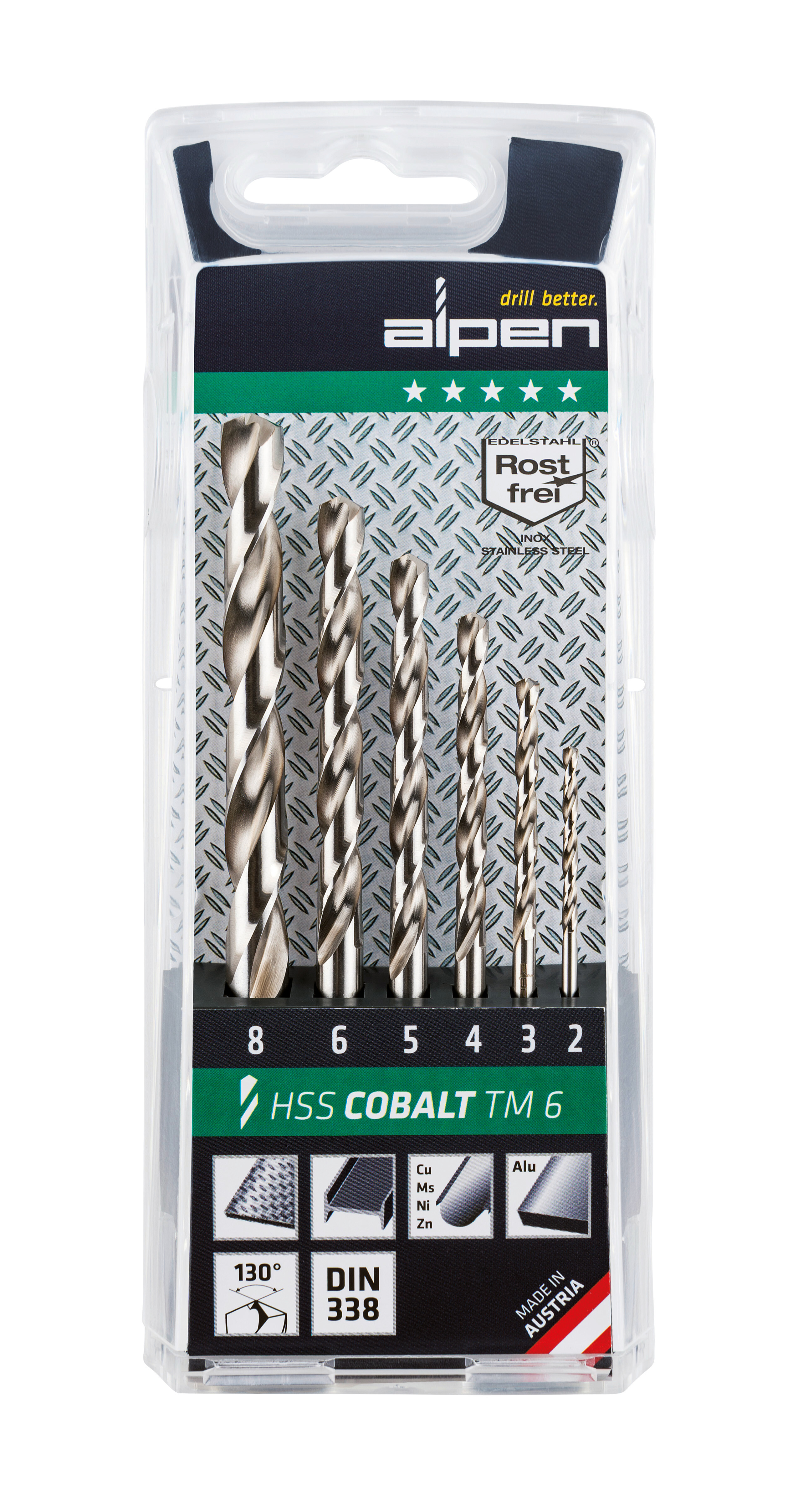 HSS-Co Spiralbohrer, kurz, DIN 338, RN - SET