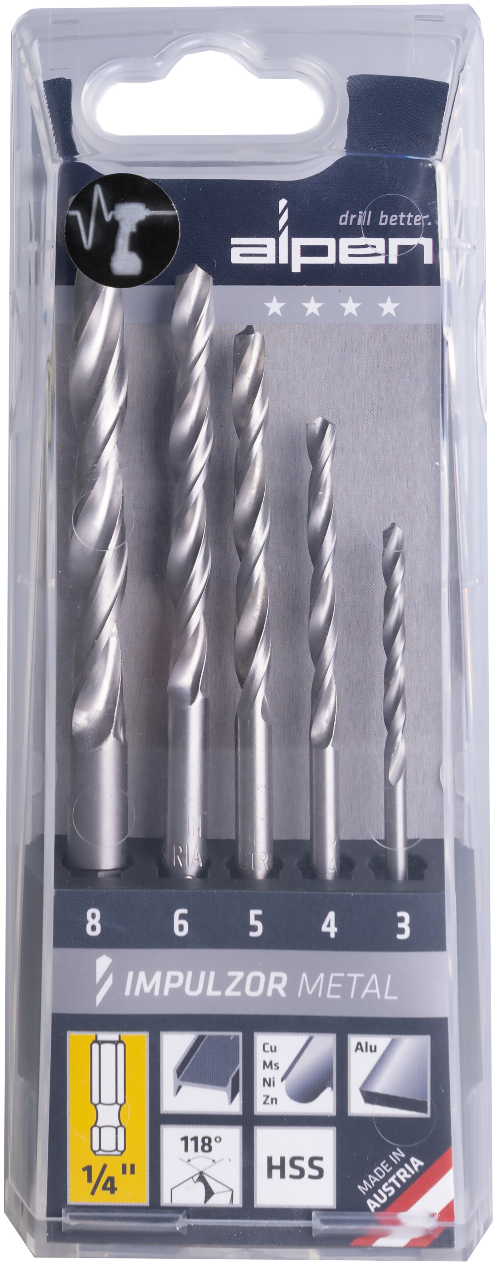 Metallbohrer für schlagfeste Bohrmaschinen