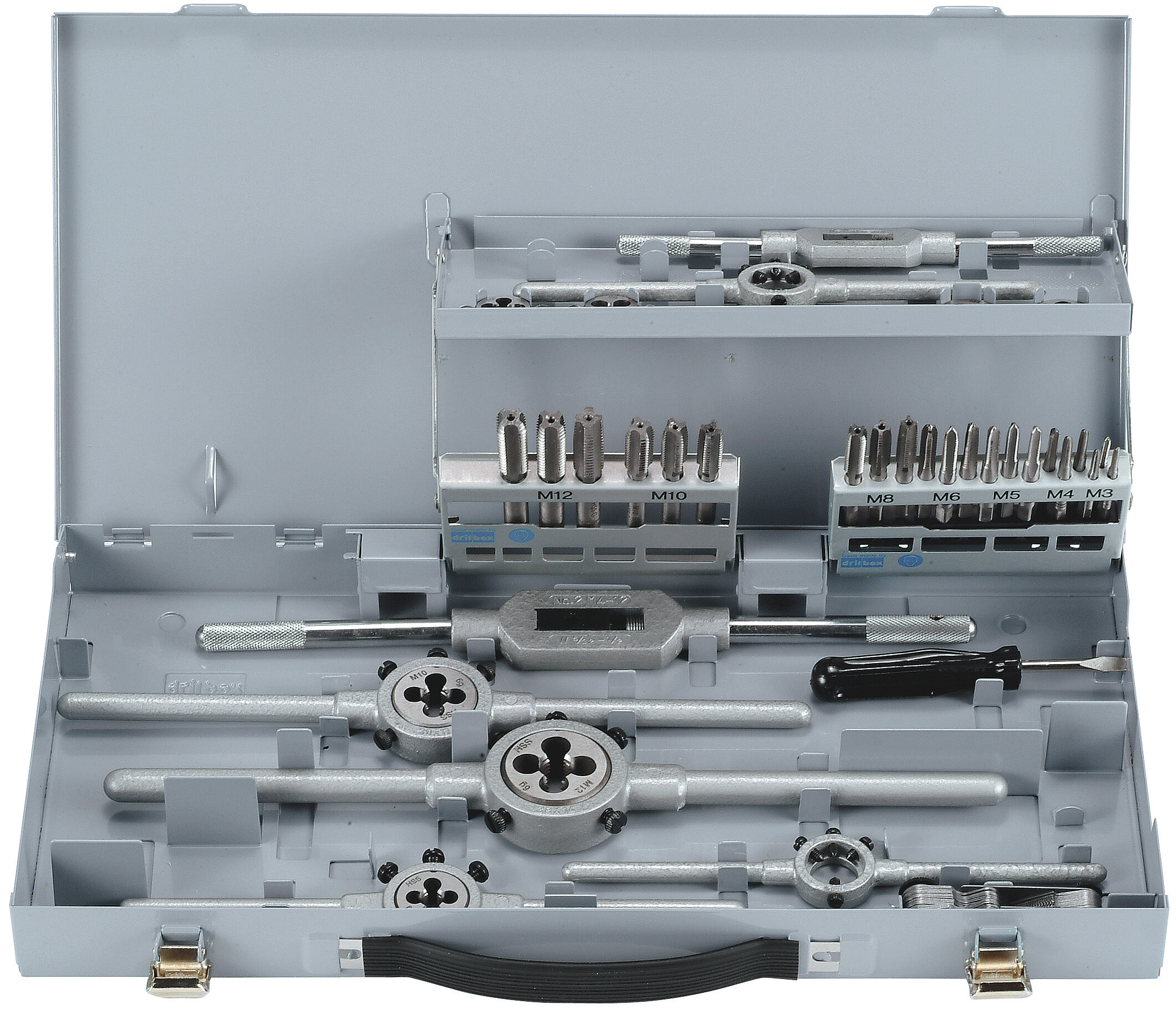 HSS Einschnitt-Gewindebohrer, gerade genutet, für metrisches ISO-Gewinde DIN 13