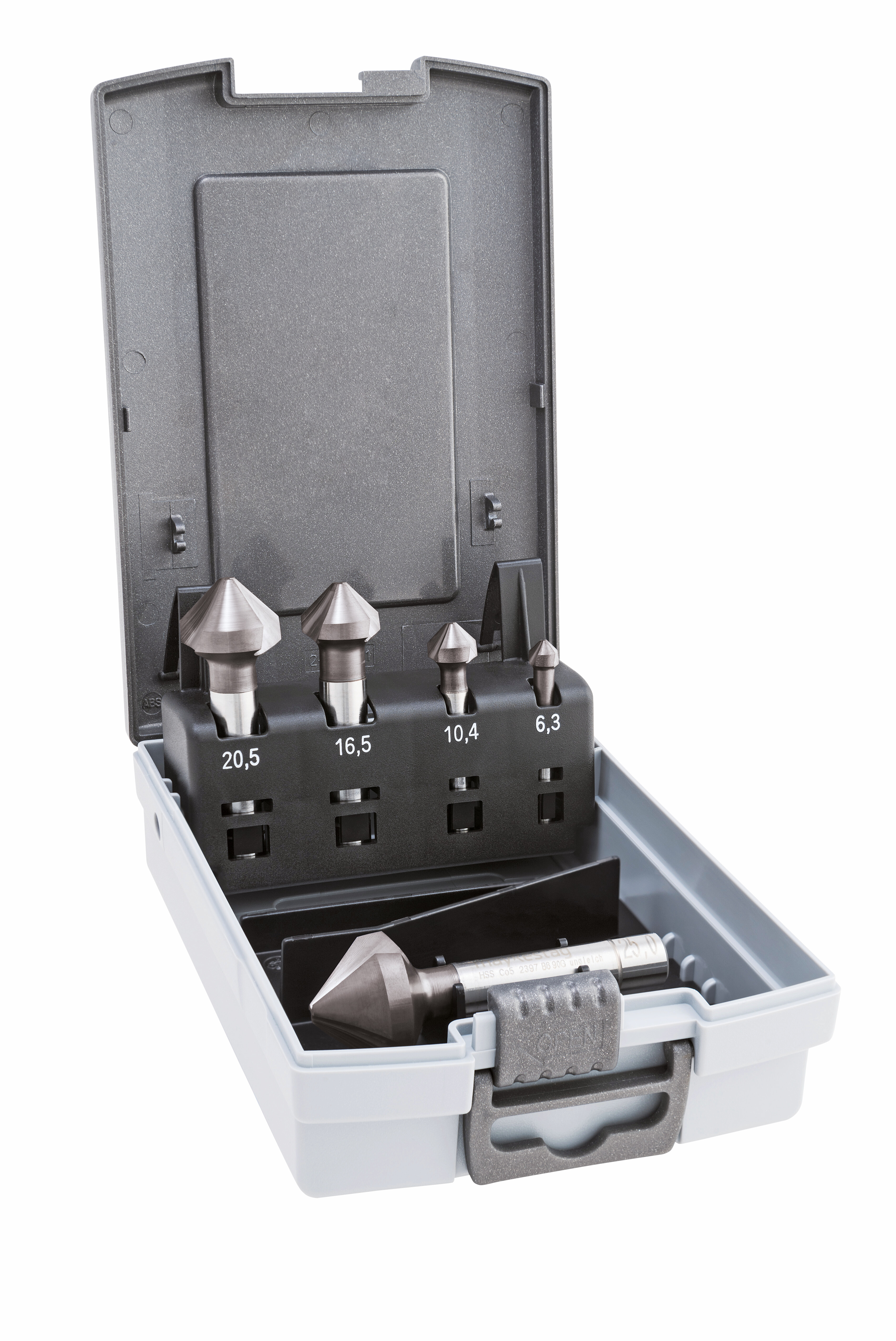 HSS-Co Kegelsenker, ungleiche Teilung, DIN 335 C, 90°, SET