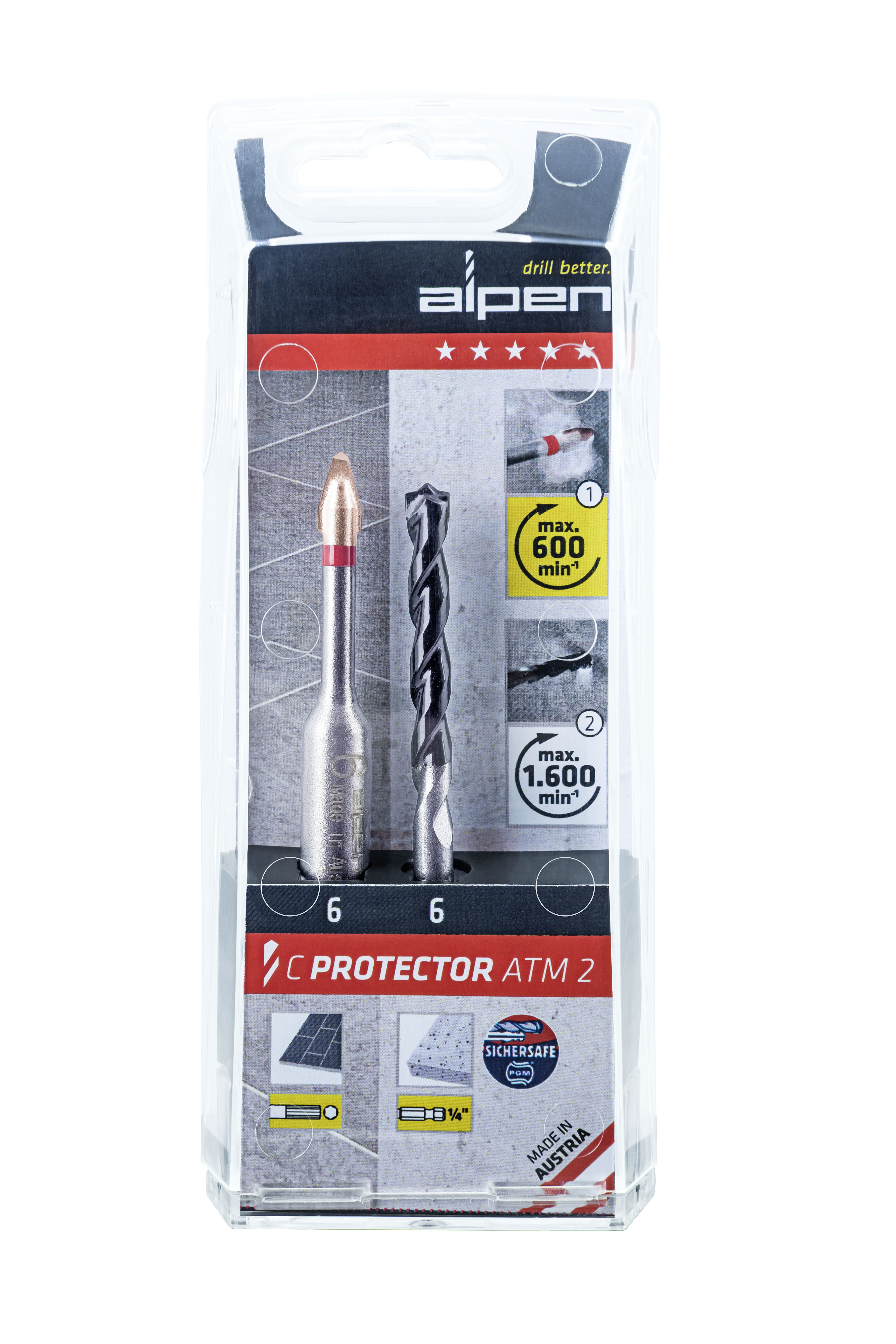 C Protector, Feinsteinzeug-Fliesenbohrer - SET